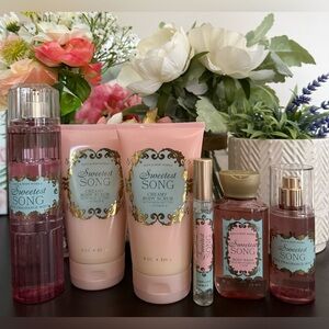 🆕🪷 BATH & BODY WORKS “SWEETEST SONG” BODY CARE COLLECTION. BRAND NEW!